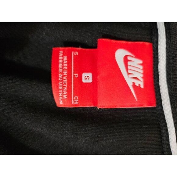 Nike black velour athletic zip up jacket with white embroidered logo. Size S. - Picture 3 of 5
